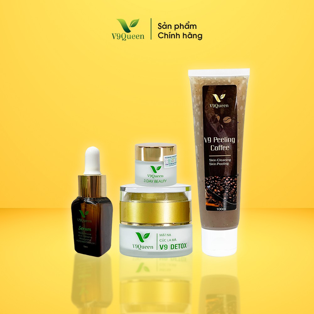 Combo xóa Nám, Tàn Nhang ( TẶNG Tẩy Da Chết Coffee) - Mỹ Phẩm Bà Bầu V9Queen V9QUEEN | BigBuy360 - bigbuy360.vn