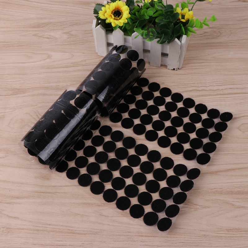 Set 100 Cặp Băng Keo Hai Mặt Hình Tròn 2CM Bằng Nylon