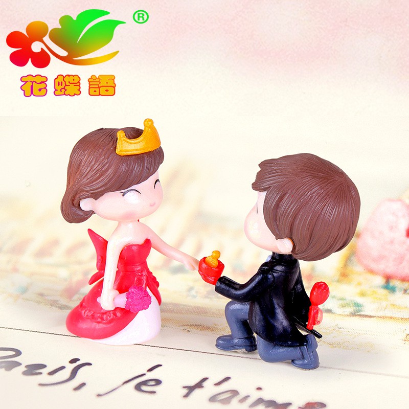 Tiểu Cảnh - Cặp cô dâu chú rể làm tiểu cảnh terrarium/ mô hình trang trí, cặp đôi cầu hôn