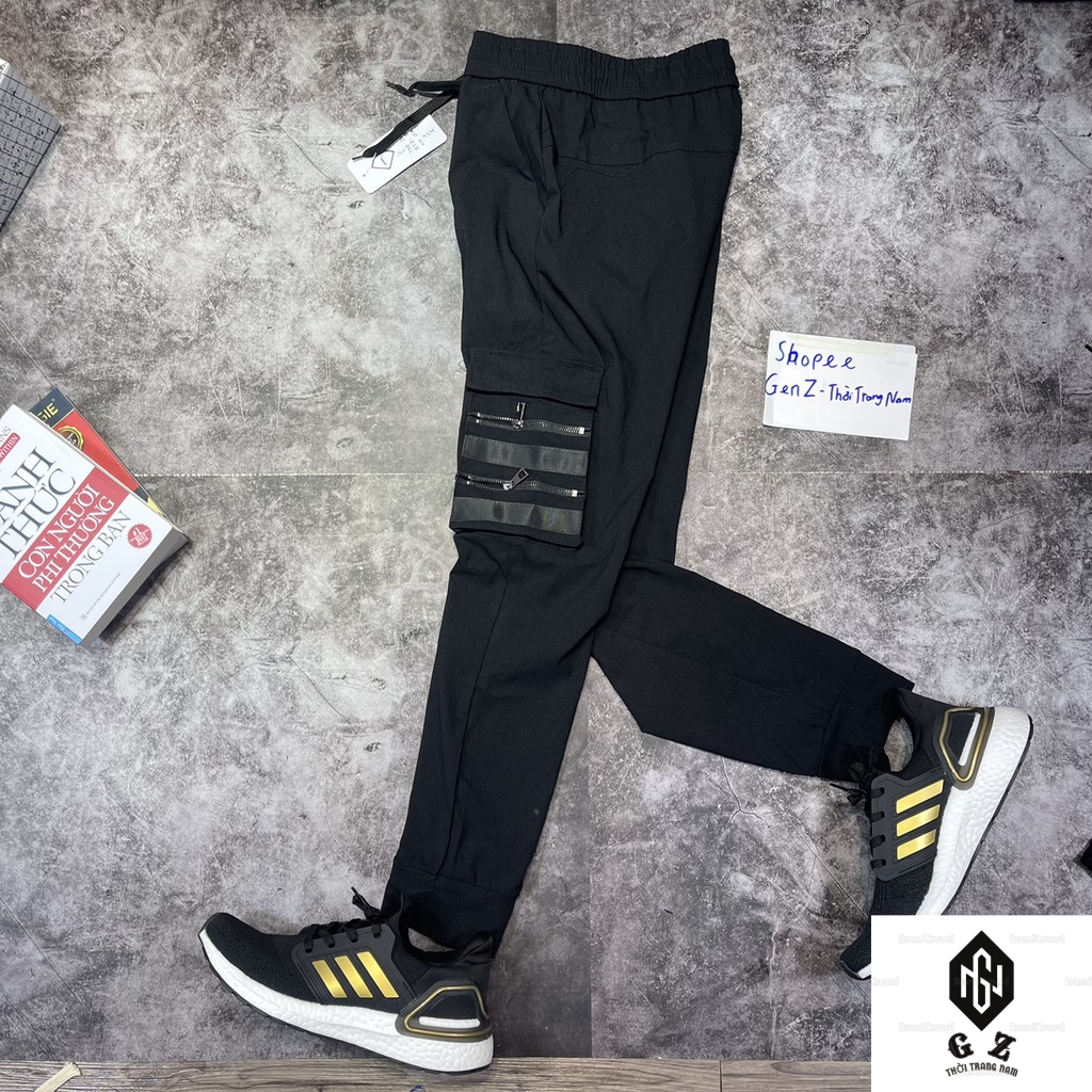 Quần Jogger Nam , Quần Kaki Túi Hộp Ống Bó Chân Phong Cách Hàn Quốc
