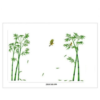 decal dán tường cây tre làng quê thân thương