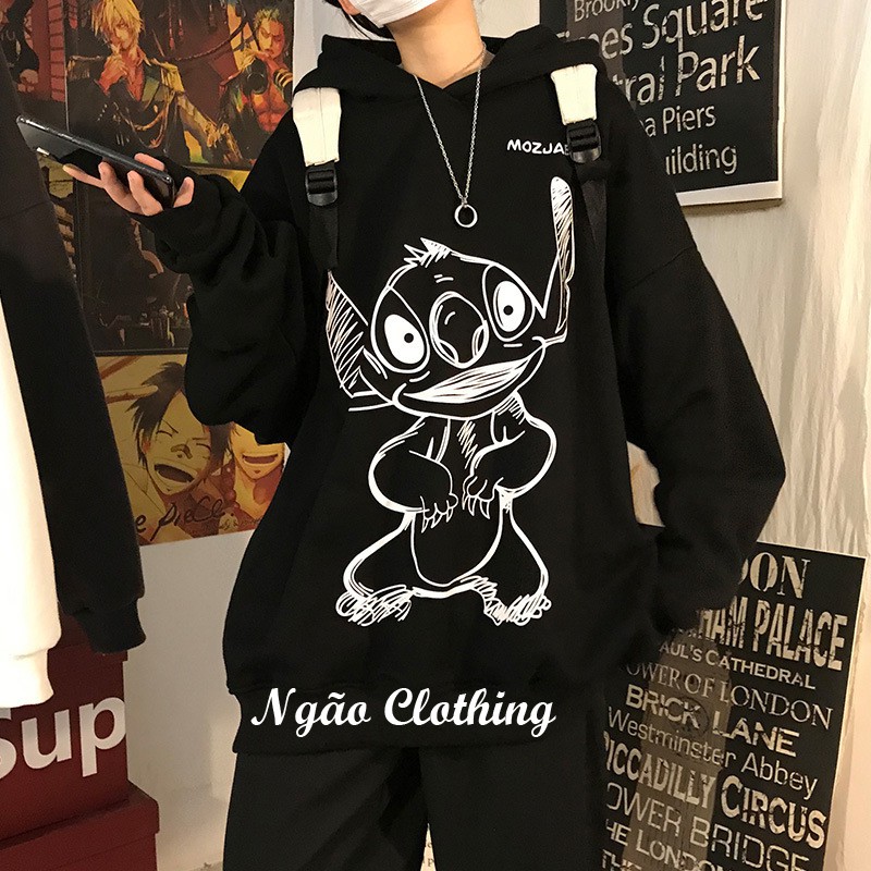 Áo Hoodie Unisex Form Rộng In Họa Tiết Hoạt Hình, Cá Tính, Chất Liệu Nỉ Cao Cấp – Ngão Clothing HDN05 | BigBuy360 - bigbuy360.vn