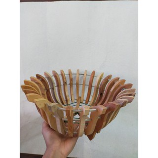 Chậu gỗ sen trồng lan đường kính 35cm