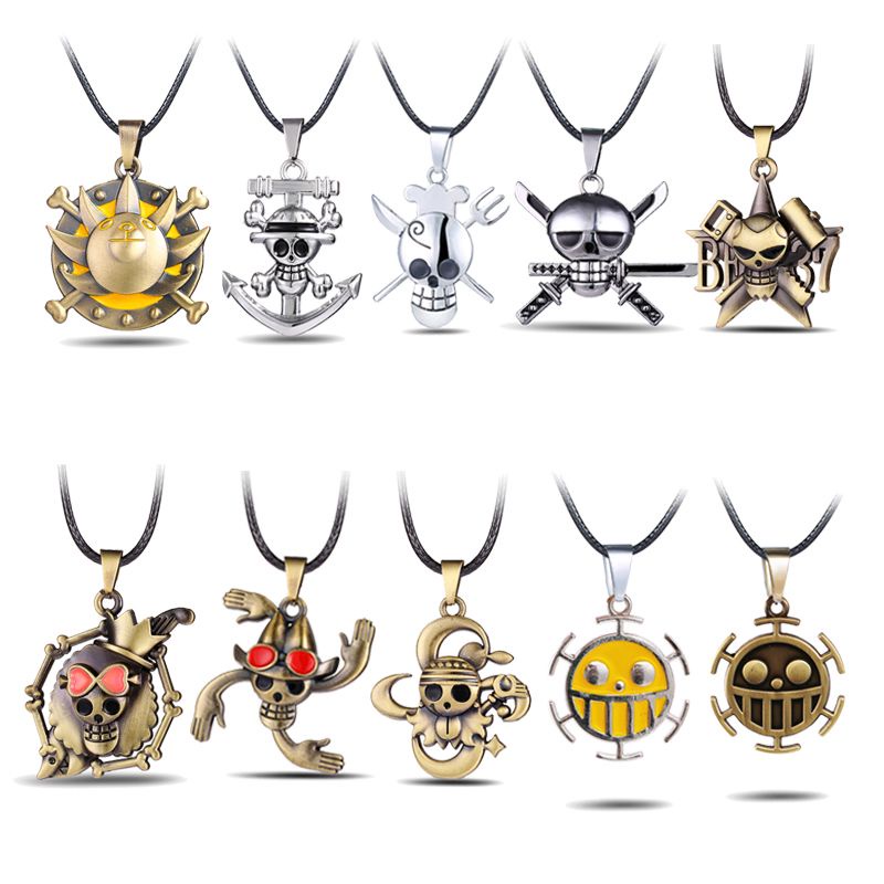 Dây Chuyền Da Logo Cướp Biển Mũ Rơm One Piece