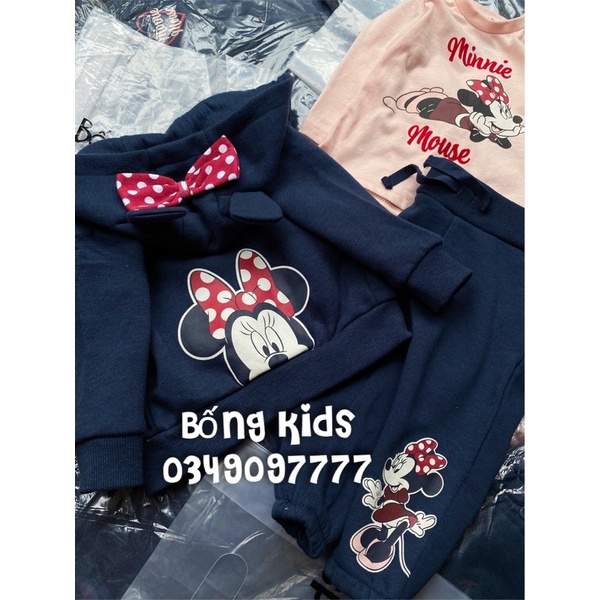 Set 3 Món Bé Gái Minnie Đáp Lưng Navy PR