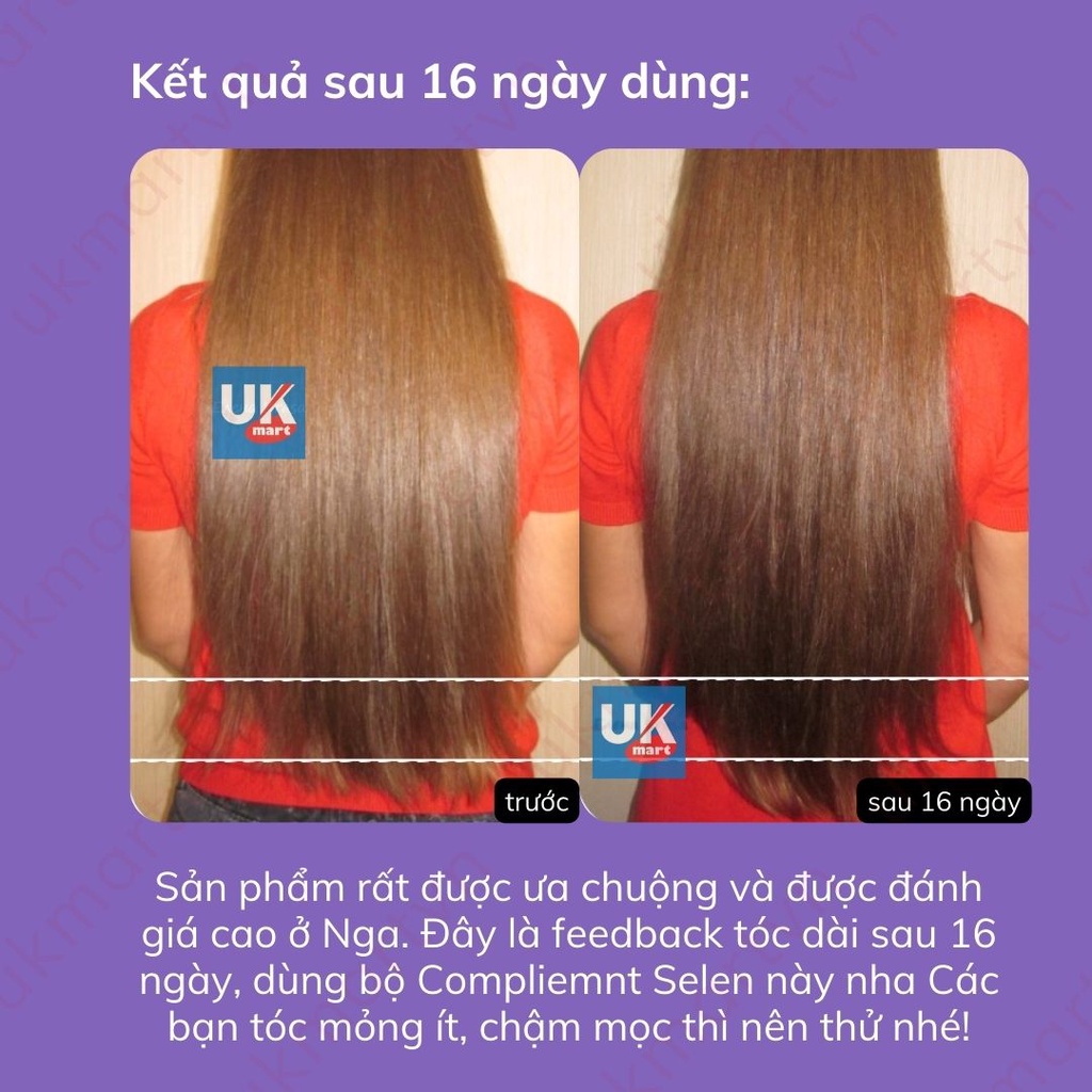Dầu Gội Xả Compliment Selen Sạch Sâu Giảm Rụng, Làm Mọc Tóc 200ml