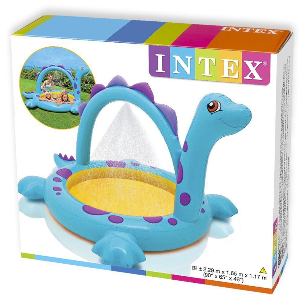 Bể bơi phao khủng long có vòi phun nước INTEX 57437 tặng bơm điện , miếng vá