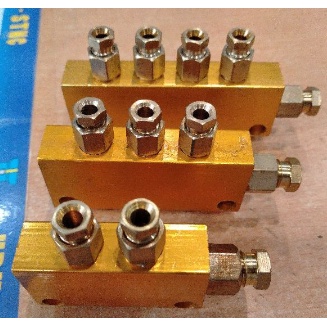 Bộ chia dầu thủy Lực, Bộ chia dầu cho máy có van tiết lưu Loại 2 -3-4-5 Van Giá rất rẻ