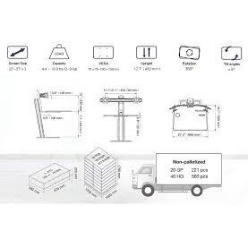 Giá Treo Màn Hình Máy Tính Để Bàn NB - S100 - [ 2 MÀN HÌNH ] -  Nâng Lên Hạ Xuống Tự Động [ Hàng Chính Hãng - 2021 ]