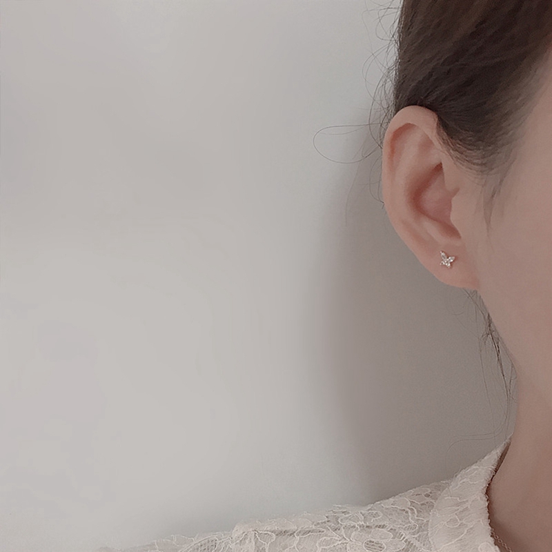 Khuyên Tai Đính Đá Zircon Đơn Giản Thời Trang Mới Cho Nữ