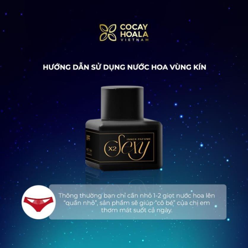 Nước hoa vùng kín X2 Sexy Cocayhoala 5ml khử mùi hôi, làm thơm ,hồng và se khít vùng kín- hương hổ phách, xạ hương | BigBuy360 - bigbuy360.vn