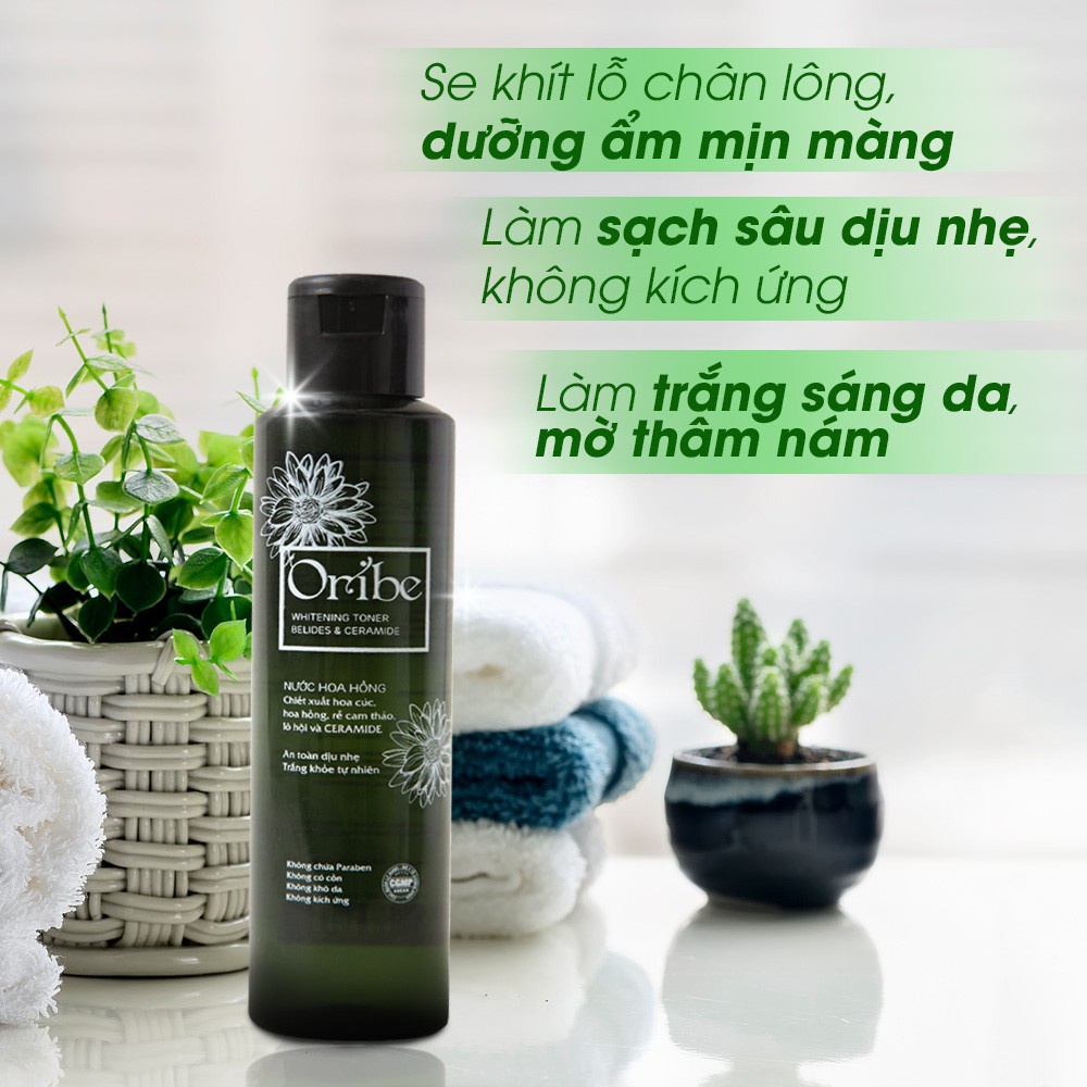 Nước hoa hồng Oribe sạch da ngừa mụn chiết xuất hoa cúc hoa hồng 150ml