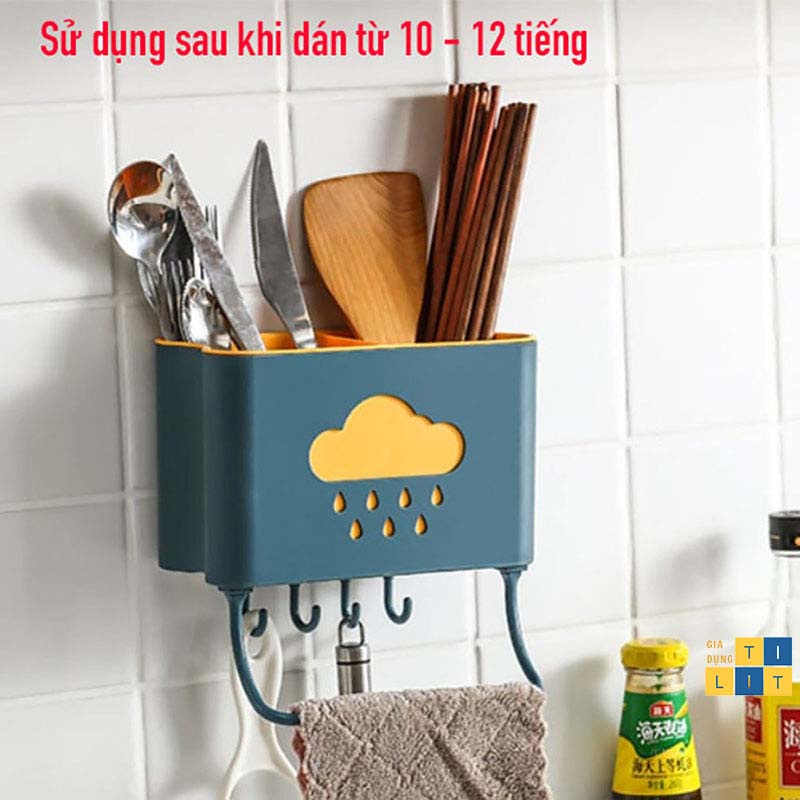 Ống Đựng Đũa Thìa Dao Gắn Tường Hình Đám Mây, dễ thương, chịu lực chắc chắn ( màu ngẫu nhiên )[ỐNG ĐŨA]