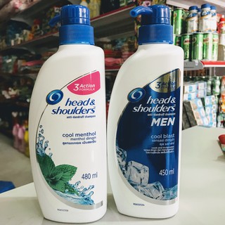 Dầu gội Head and shoulders Bạc hà hoặc Men Thái Lan 480ml