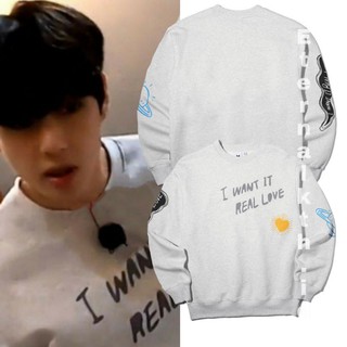 Áo Sweater TAEHYUNG I WANT Iit LOVE BTS POP UP + Freebiies