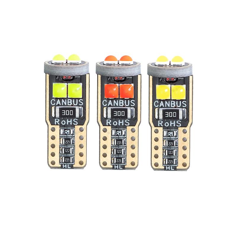 Bóng LED T10 6SMD DẸT-3D 3030 DC12v max sáng lắp demi, xi nhan hoặc các vị trí khác cho xe máy, ô tô