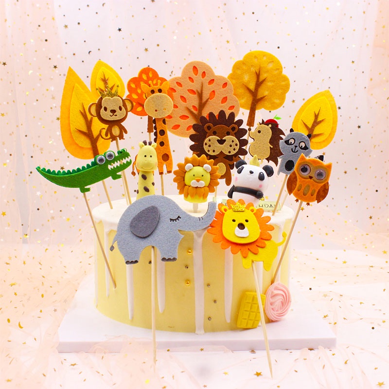 Que Cắm Trang Trí Bánh Hình Động Vật Dễ Thương