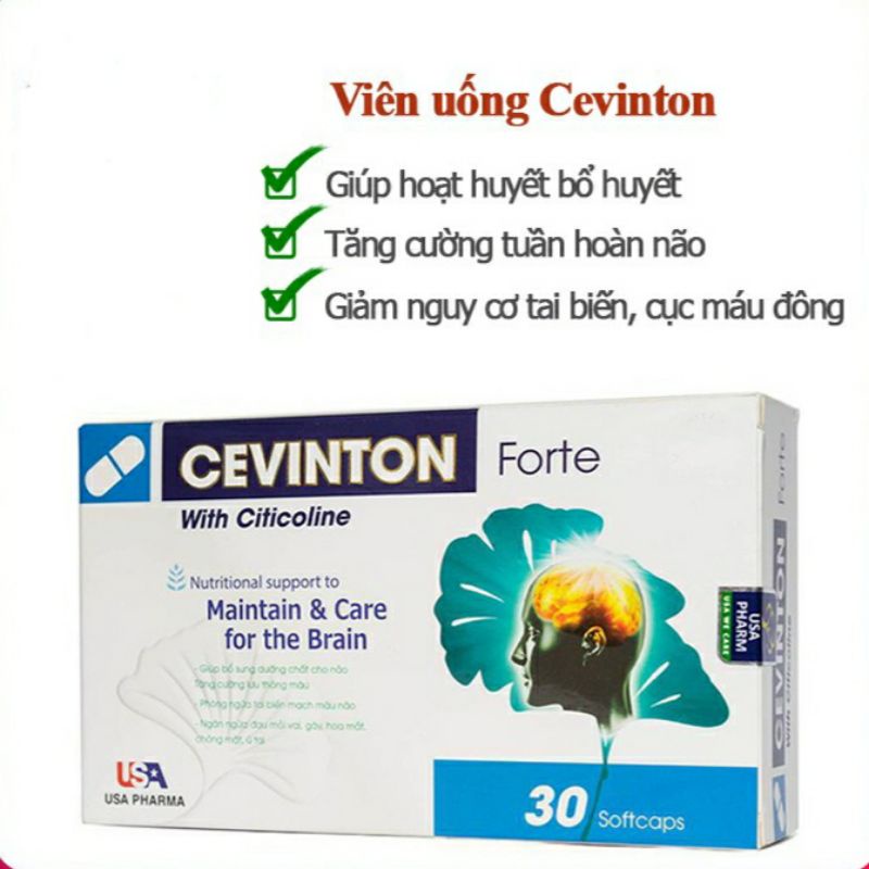 Hoạt huyết dưỡng não CEVINTON FORTE giúp hoạt huyết ,tăng cường lưu thông máu lên não