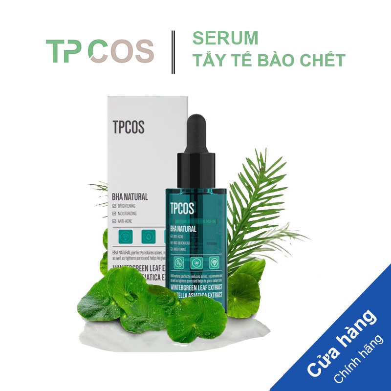 Serum BHA NATURAL TPCOS - Giúp làm sạch sâu, giảm mụn đầu đen, mụn cám, sáng da, loại bỏ mụn ẩn, tàn nhang, kiềm dầu