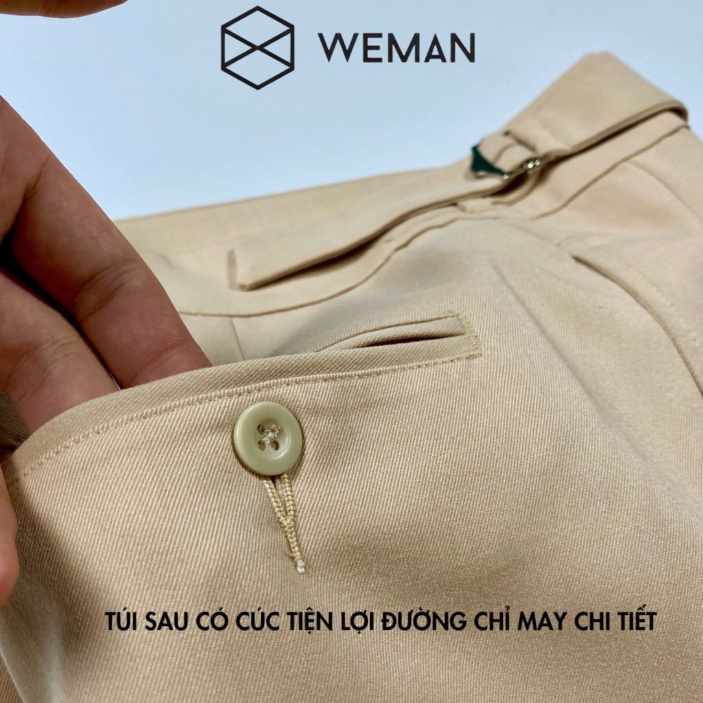 Quần Tây Nam Lưng Cao Sidetab, Thiết kế Cạp Cao Phom Dáng Slim Fit Hàn Quốc Signature Thời Trang WEMAN - WM01