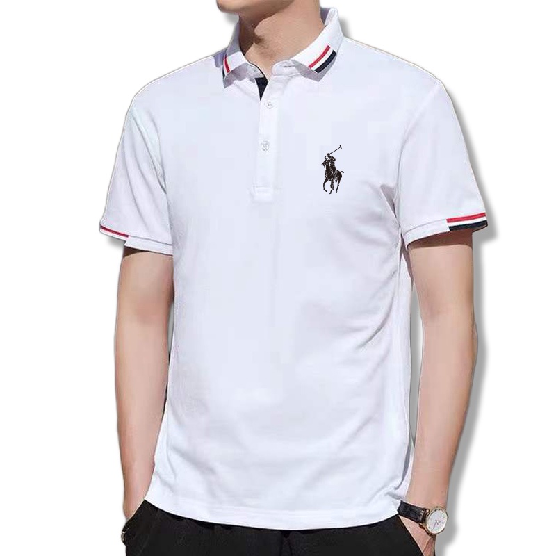 Áo Thun Polo Cổ Bẻ Dáng Rộng Màu Trơn 4 Màu Tùy Chọn Thời Trang Cho Nam