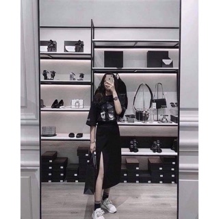Váy xoè xẻ tà quảng châu