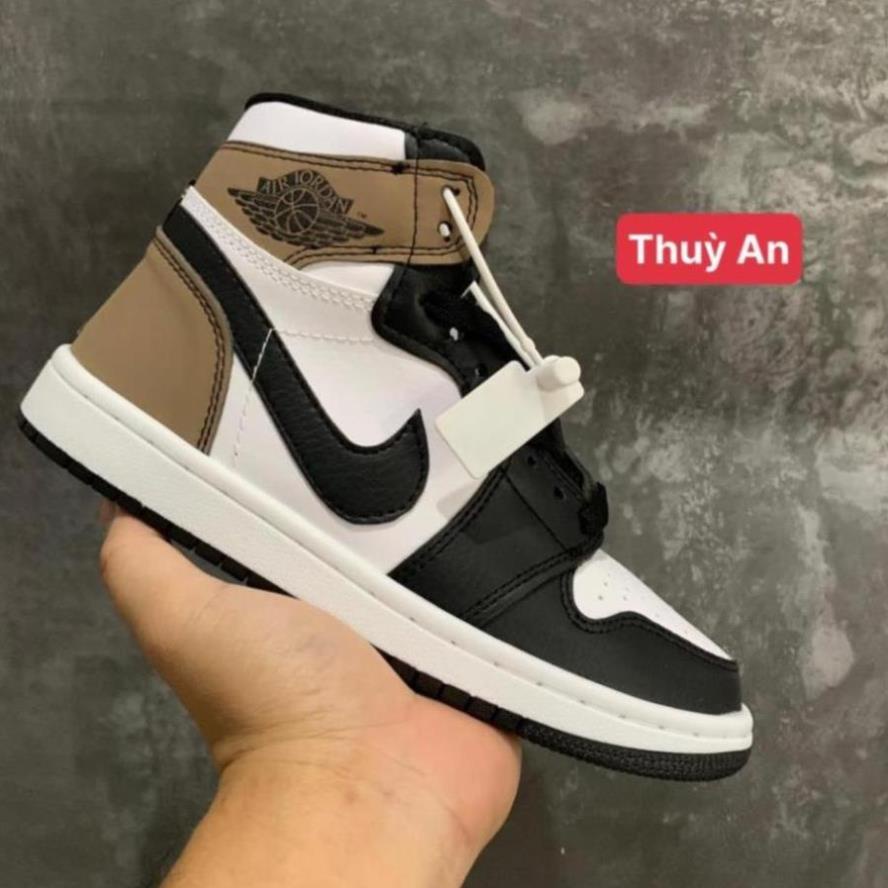 Giày thể thao JORDAN 1 NÂU CỔ CAO hot trend nam nữ, Giày sneaker JD1 nâu cao cổ dùng đi học,tập gym,chạy bộ