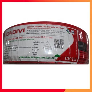 1m dây đơn cadivi 1.5/2.0/2.5/3.5/4.0./6.0/8.0