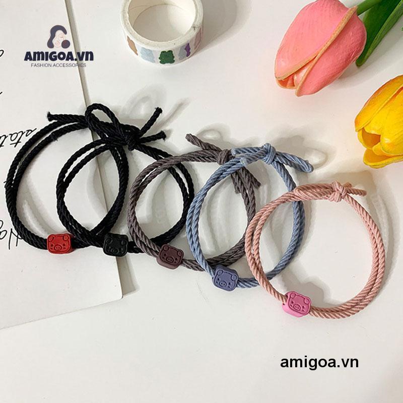 ✨✨Vòng đeo tay chất liệu dây bện co giãn dành cho cặp đôi thích hợp làm quà ngày tình nhân