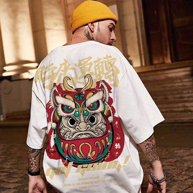 Áo Thun Tay Ngắn Dáng Rộng In Chữ Thời Trang Mùa Hè Cho Nam Size M-8XL