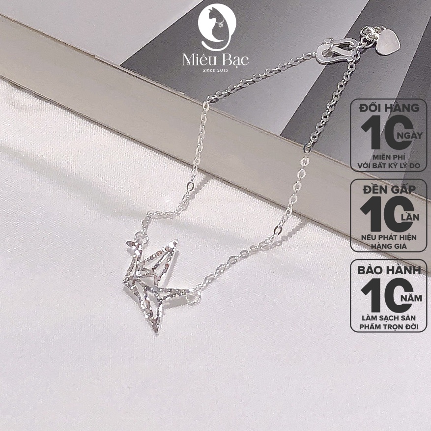 Lắc tay bạc nữ Hạc giấy chất liệu bạc 925 thời trang phụ kiện trang sức nữ Miêu Bạc L400726