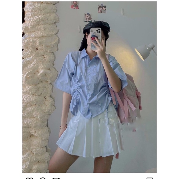 Sơ mi thô hàn rút hai bên  ( ảnh thật tự chụp ) | BigBuy360 - bigbuy360.vn