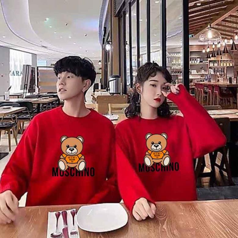 Áo nỉ đôi gấu moschino cực đẹp , siêu phẩm shopaothun thiết kế độc đẹp !