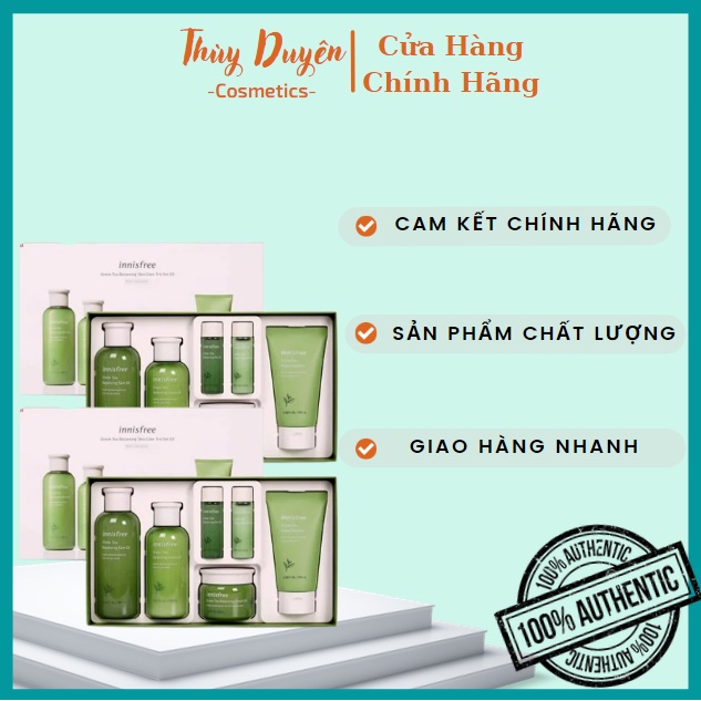 Set Dưỡng Da Trà Xanh Innisfree Green Tea Balancing Skin Care Trio Set EX 6 in 1