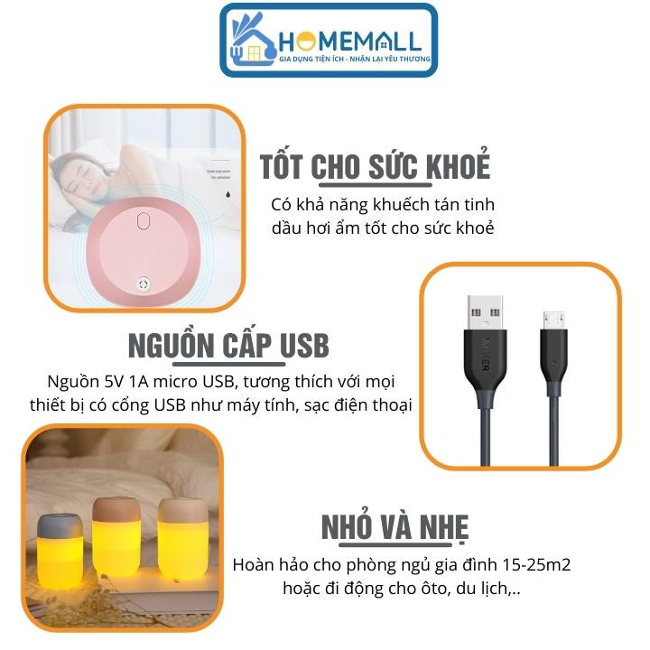Máy xông tinh dầu kiêm đèn ngủ - Máy phun sương tạo ẩm khuếch tán tinh dầu dung tích 260ml MX9
