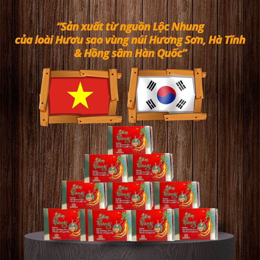 Trà Hồng Sâm dạng hộp bồi bổ cơ thể, tăng cường sức khỏe, phù hợp với người già, mới ốm dậy (10 gói)