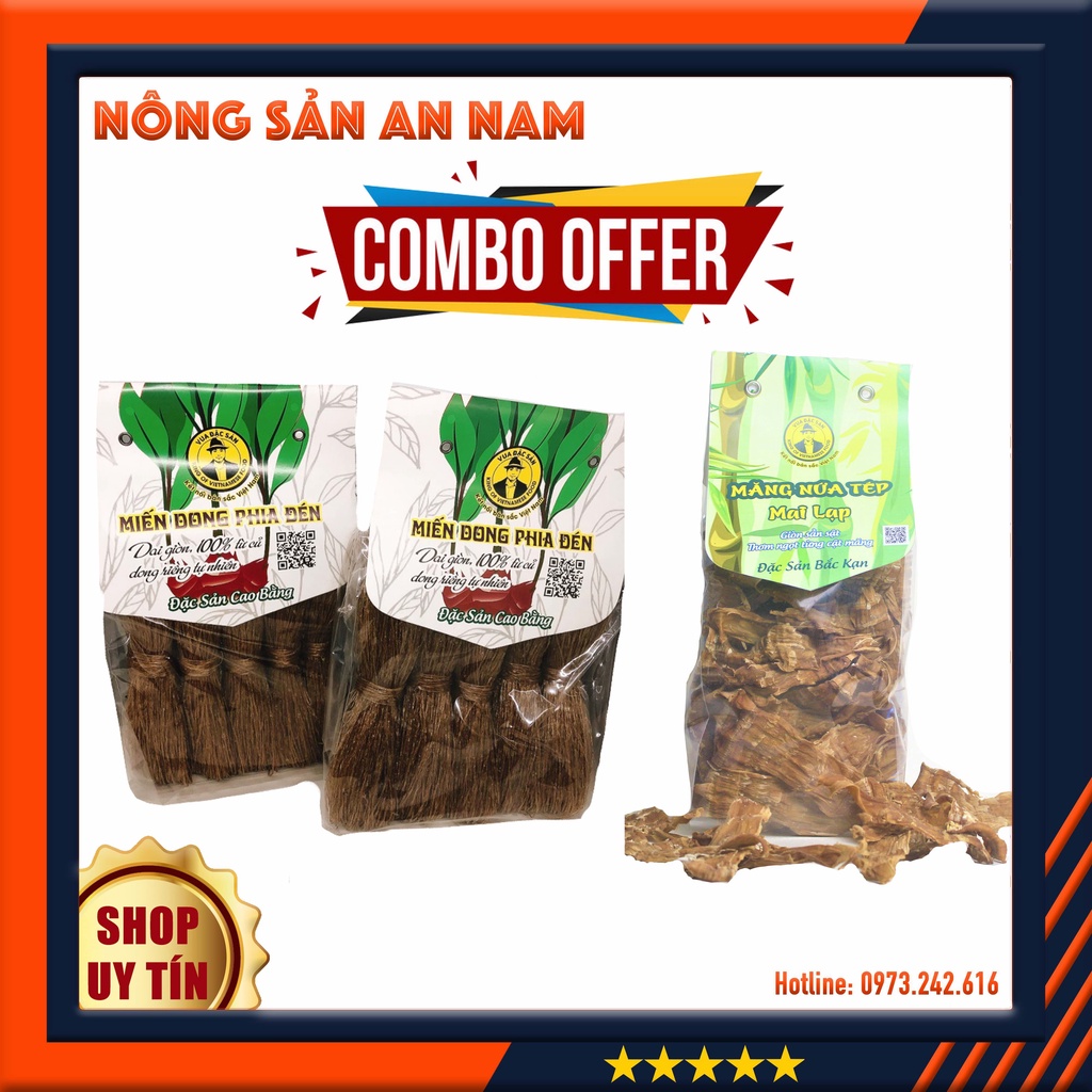 BỘ ĐÔI MIẾN DONG PHIA ĐÉN & MĂNG NỨA TÉP - NÔNG SẢN AN NAM