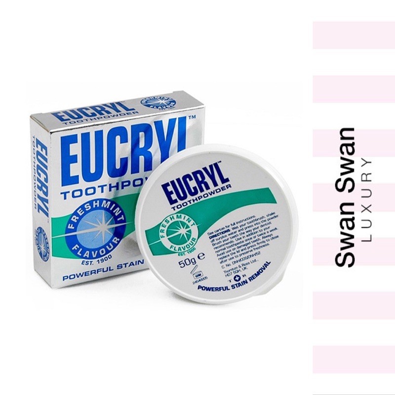 Bột Tẩy Trắng Răng Hương Bạc Hà EUCRYL 50g