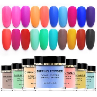 Bột nhúng nặn hoa nail, bột nhúng đắp móng, ombre, 18 màu có sẵn, hộp 10ml và các chai liên kết