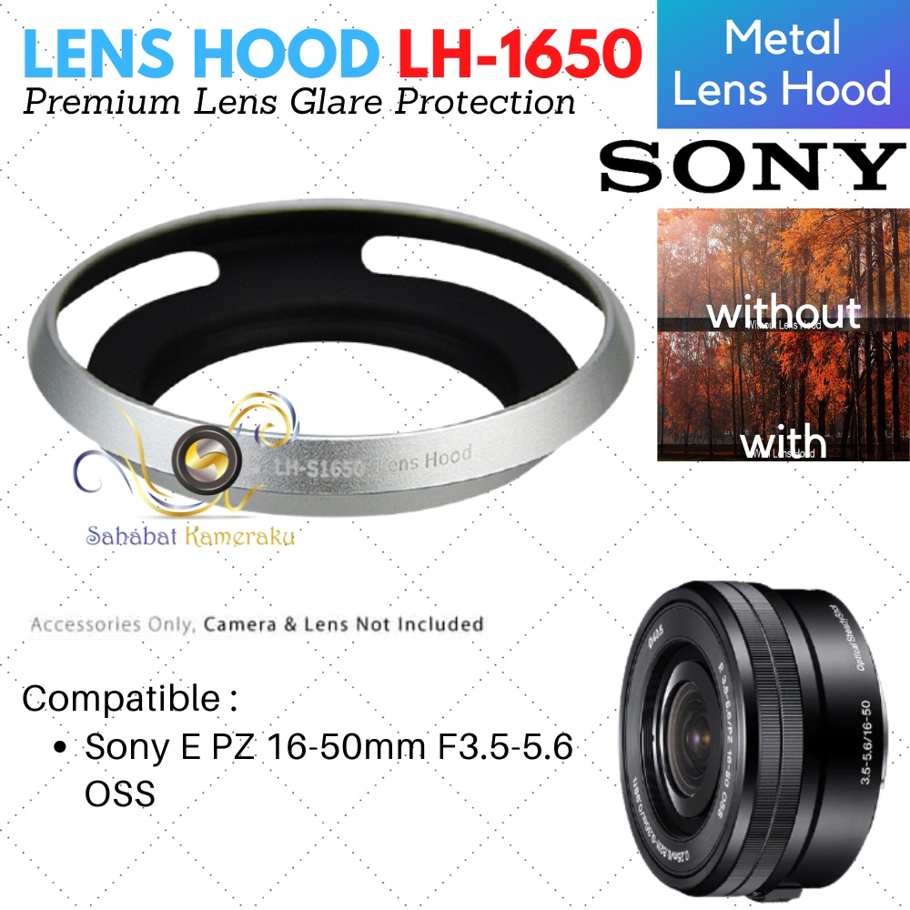 Loa Che Nắng Ống Kính Rộng Cho Sony a6000 E PZ 16-50mm (40.5mm) Sony Alpha a6000 a6300 a6400 a6500 a6600