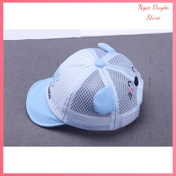 Nón mũ lưỡi trai I ❤️ mama bé trai bé gái hình gấu phối lưới siêu đẹp cho bé 0.5-3 tuổi [MU104]