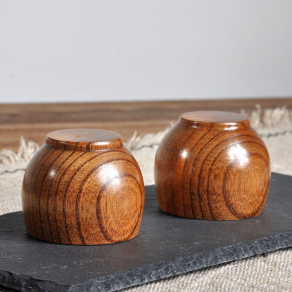 SOMEDAYZL Cốc Uống Nước Bằng Gỗ Chống Ăn Mòn Phong Cách Nhật Bản