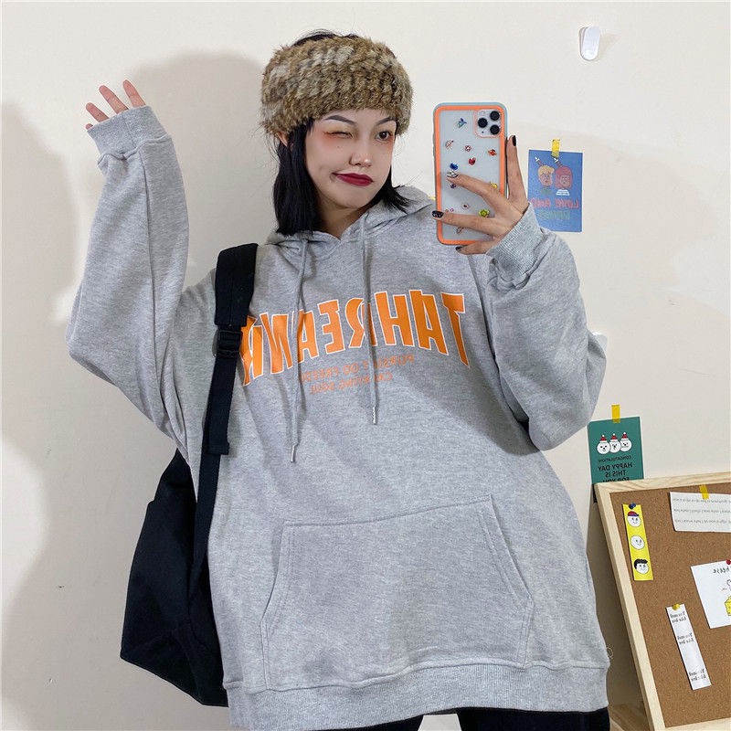 Áo hoodie quá cỡ mẫu 2021 phong cách Hàn Quốc thời trang cho nữ