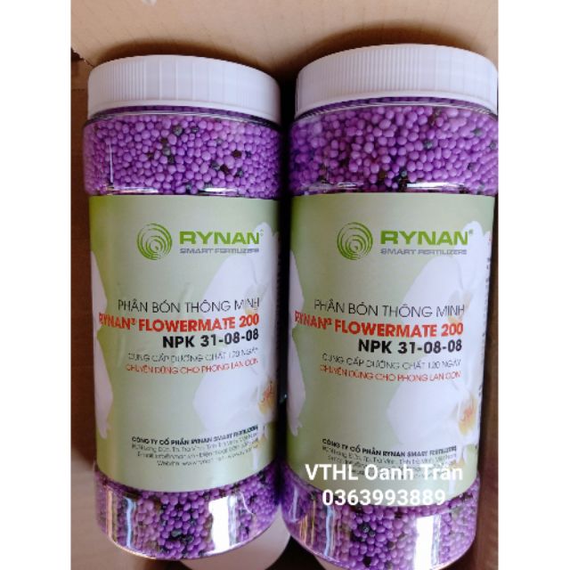 (Hủ 1.36kg) Phân bón thông minh Rynan 200 dành cho hoa lan giai đoạn cây con