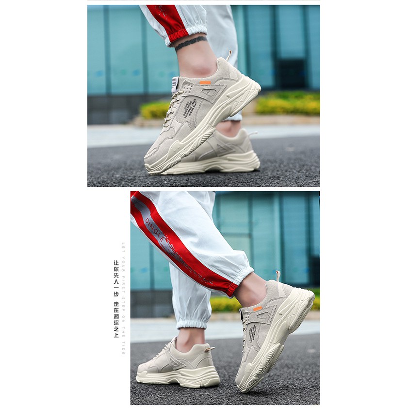 Giày sneaker thể thao nam độn đế Tem Cam lưới thoáng khí phong cách ulzzang Hàn Quốc cực Hot NB-56