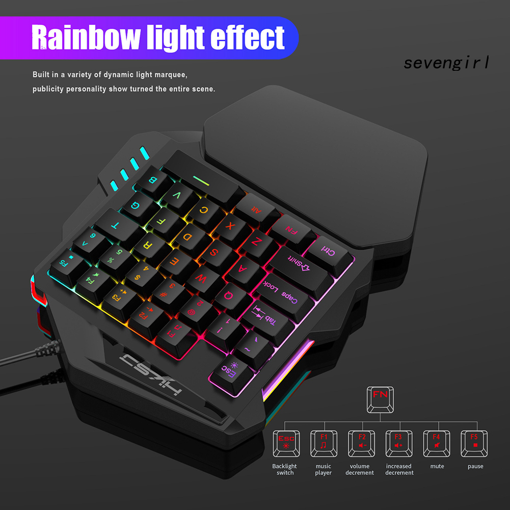 Set Bàn Phím Và Chuột Chơi Game Sev-Hxsj J50 Usb Rgb