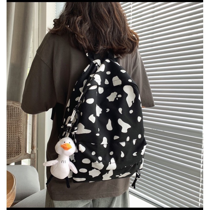 L Balo đi học Bòoo sữa chất liệu canvas thô siêu bền 🐮🐮 - mang SẴN 39 23