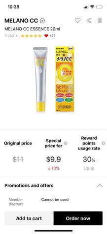 Tinh chất vitamin C cc Melano( Chuẩn kèm bill)