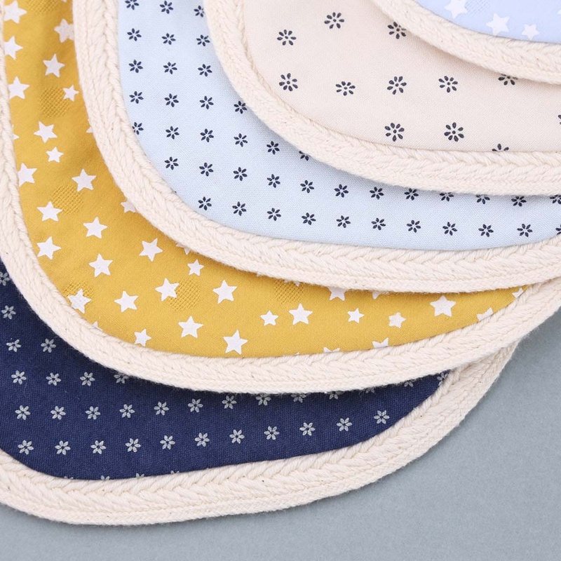 Yếm Ăn Cotton Hai Mặt In Họa Tiết Hoạt Hình Xinh Xắn Dành Cho Bé