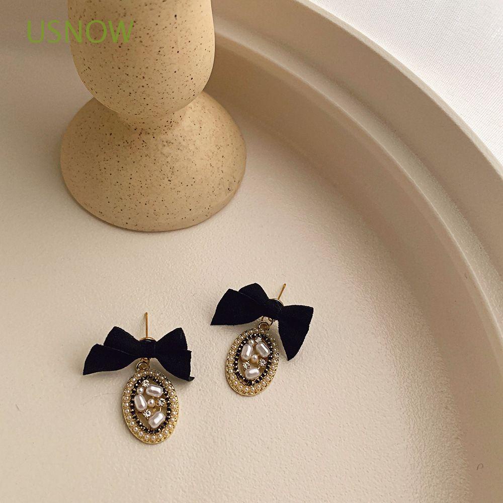 Khuyên Tai Dáng Dài Đính Nơ Bằng Hợp Kim Tinh Tế Phong Cách Hàn Quốc Thời Trang